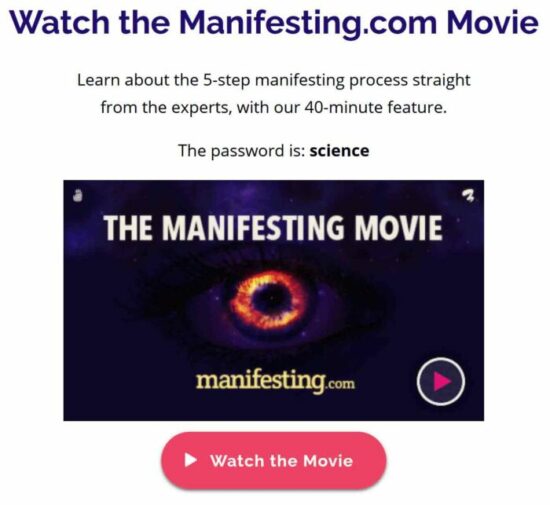 manifesting.com movie to teach how to effectively manifest