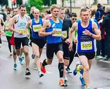 Men running a race