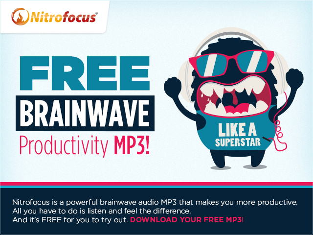 Banner ad for free NitroFocus brainwave MP3