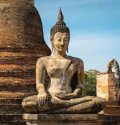 After Meditation- Thai meditating Buddha statue