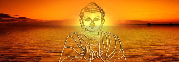 tingling and other sensations during meditation-buddha-meditating-in-orange-sunset